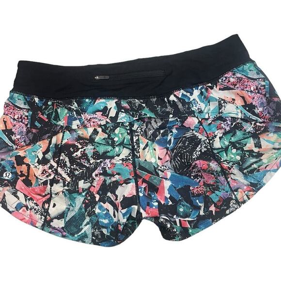 Lululemon Speed Up Short SIZE 10 *2.5" Color Crush Multi /‎ Black - Picture 4 of 8